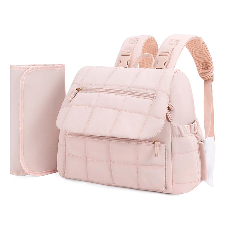 Amazon nueva mochila de pañales inflables bolsas de pañales con bolsillo aislante de pañales de viaje con almohadilla de pañales