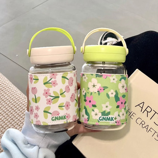 Wholesale Dropshipping High-Value Fresh and Cute Glass Water Cup with Tea Separator for Women 2025 New Internet Celebrity Office Cup