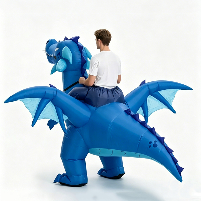 Halloween montar dinosaurios trajes inflables extraños cos trajes fiesta anual adultos niños tiranosaurio trajes inflables