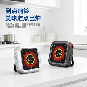 [新款可视化计时器学生做题简约静音时钟厨房烘焙烹饪时间管理器]