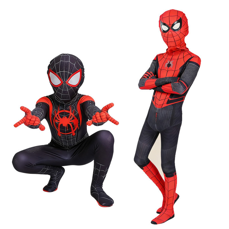 Spider-Man Tights Halloween Kids' Miles Morales Costume Hero Outfit Jumpsuit Amazing Adventures Spider-Man Tights Halloween Kids' Miles Morales Costume Hero Outfit Jumpsuit Amazing Adventures