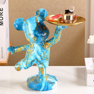 Internet Celebrity Violence Bear Water Transfer Living Room Doll Decoration Modern Light Luxury Room Bedroom Display Bookshelf Decoration