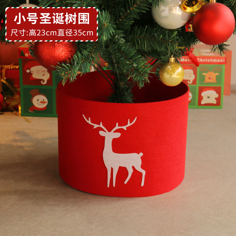 Navidad árbol de Navidad vestido de pie decoración del árbol de Navidad fieltro esteras de Navidad decoración de la escena de Navidad vestido tridimensional