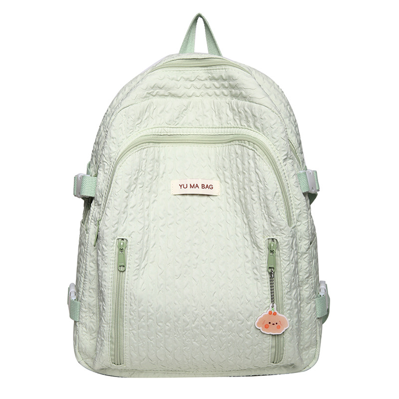 Großzügiger Rucksack mit Buchstabenanhänger für Grund-, Mittel- und Oberschule sowie für Studenten, Großhandel, frisches Design, doppelt_voghion.com