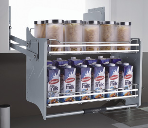 Cesta extraíble de gabinete colgante de cocina gabinete superior gabinete alto cesta de condimento desplegable cesta de tazón cesta de elevación de una sola capa de almacenamiento de gabinete superior cesta de elevación