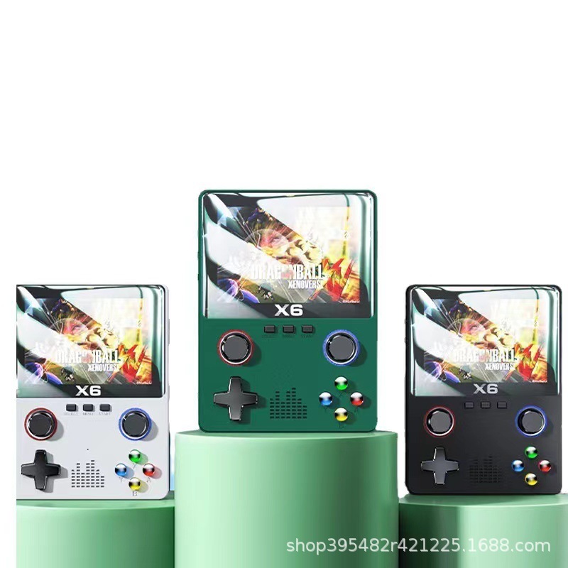 Nuevo portátil x6 especial transfronterizo con joystick 3D Nostálgico retro portátil clásico juego arcade King of Fighters