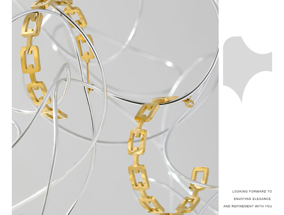 Simple Style Geometric Titanium Steel Plating Earrings 1 Pair