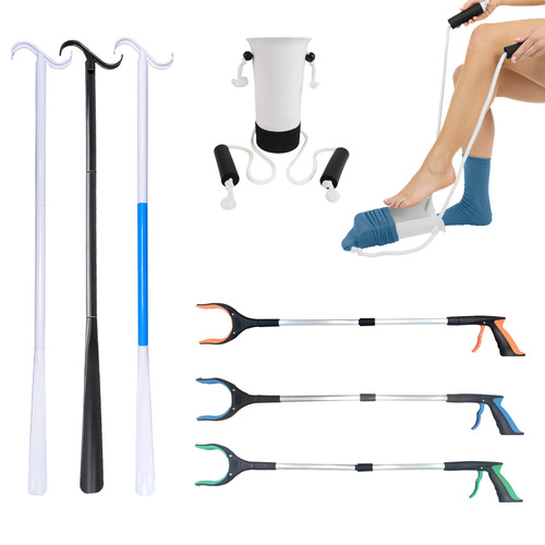 Factory wholesale long pole shoe puller for the elderly, pregnant women and disabled people's rehabilitation multifunctional auxiliary socking aid clothes pole 