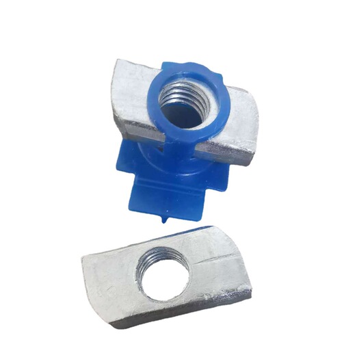 Galvanized spring plastic wing nut C-shaped steel accessories matching spring nut M6M8M10M12 anti-seismic spring nut