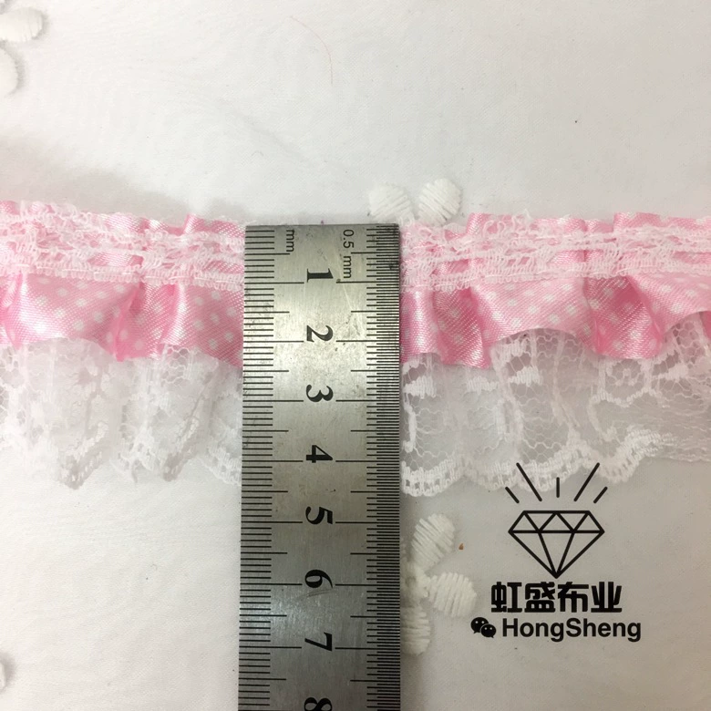 Платье из пастельно-розового pleated кружевное шириной 4,5 см, ленты, декоративные аксессуары, материал