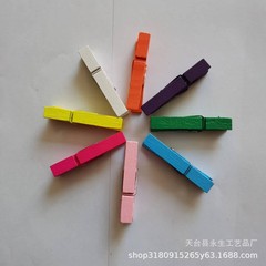 クロスボーダーカラー樺木クリップdiyかわいい風原色の小木クリップ加工メッセージメモクリップ名刺写真クリップ