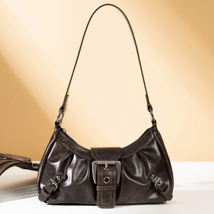 2024 autumn and winter new women's bag PU leather armpit bag shoulder handbag Y2K hot girl women's bag foreign trade cross-border explosions