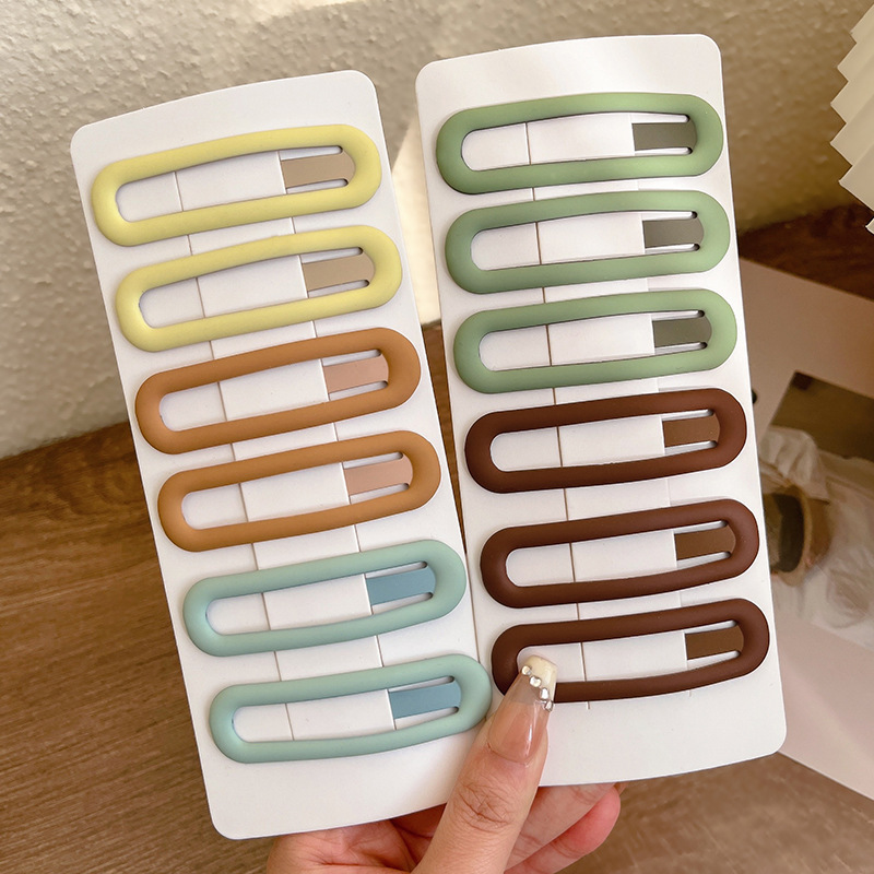 Hair clip for women, glossy BB clip, side hair clip with matte colored hair clip for young girls, edge hair clip with broken hair, hair accessory