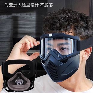 Full Face Protective Mask, Windproof, Dustproof and Sandproof Eye Protection, New Mirror, High-Definition, Anti-Fog, Anti-Hissing, Construction Site Polishing, Men's Dustproof