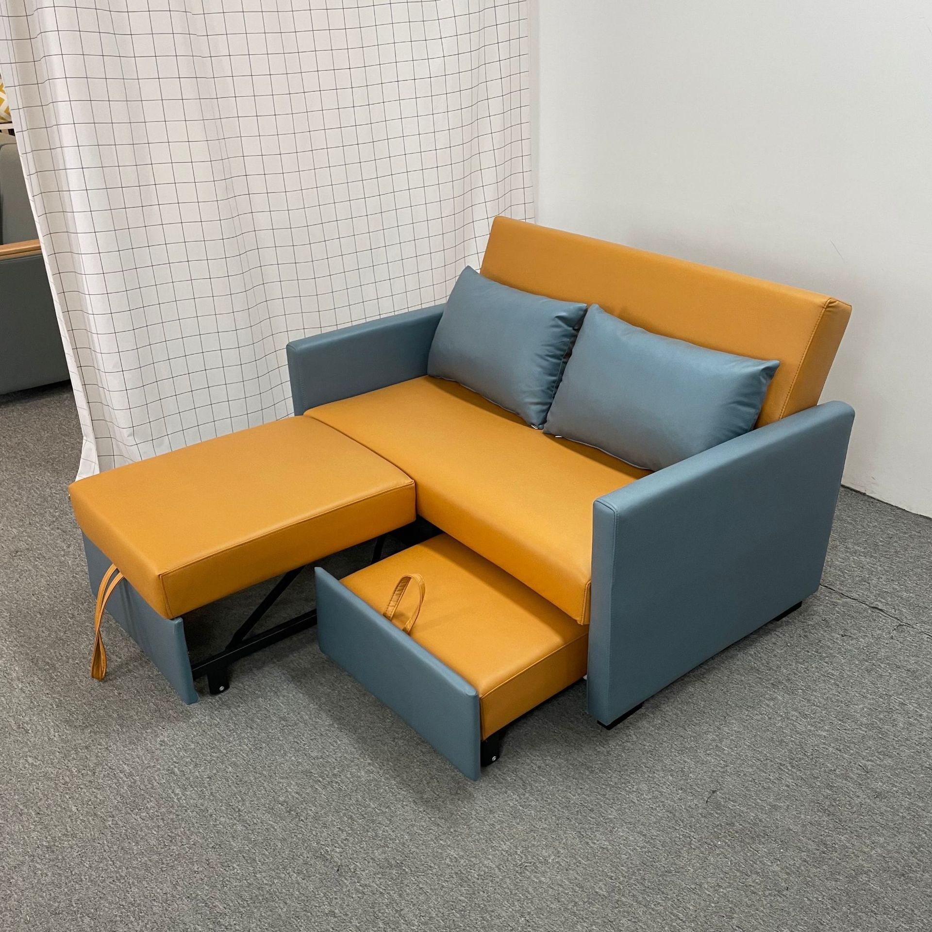 Sofá cama de seda multifuncional de tecnología de casa pequeña anti-gato agarración apartamento de sala de estar plegable peinado