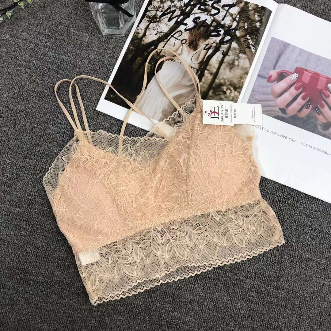 Nuevo encaje de alta calidad belleza volver chaleco inalámbrico sexy sujetador ropa interior deportiva mujeres al por mayor