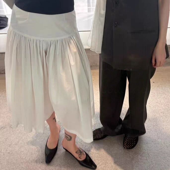 In-Stock Korean-Style Slimming A-Line Skirt Pants Dongdaemun Summer New Model [Same Style as Lee Jin-Hwa] Wide-Leg Pants for Women