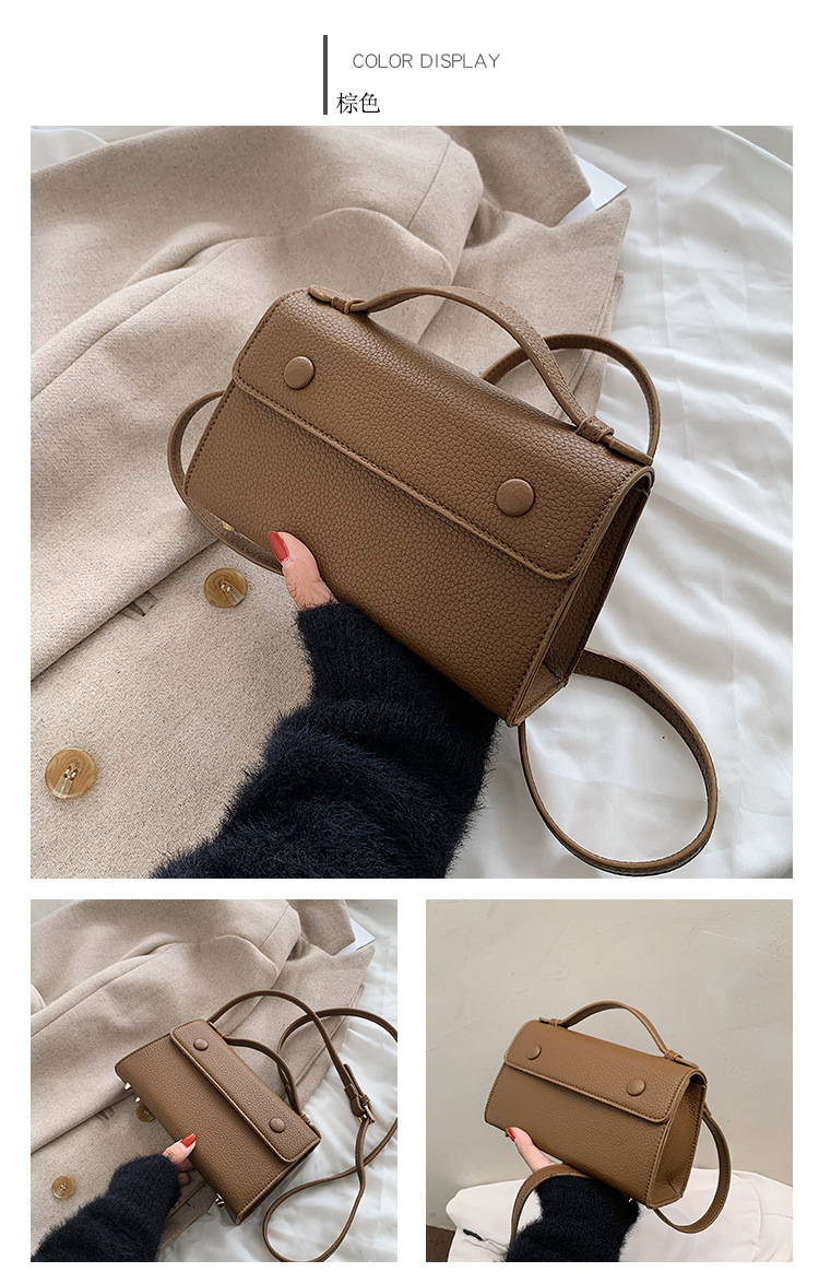 Retro 2021 New Fashion Autumn And Winter Messenger High Sense Niche Portable Small Square Bag display picture 11