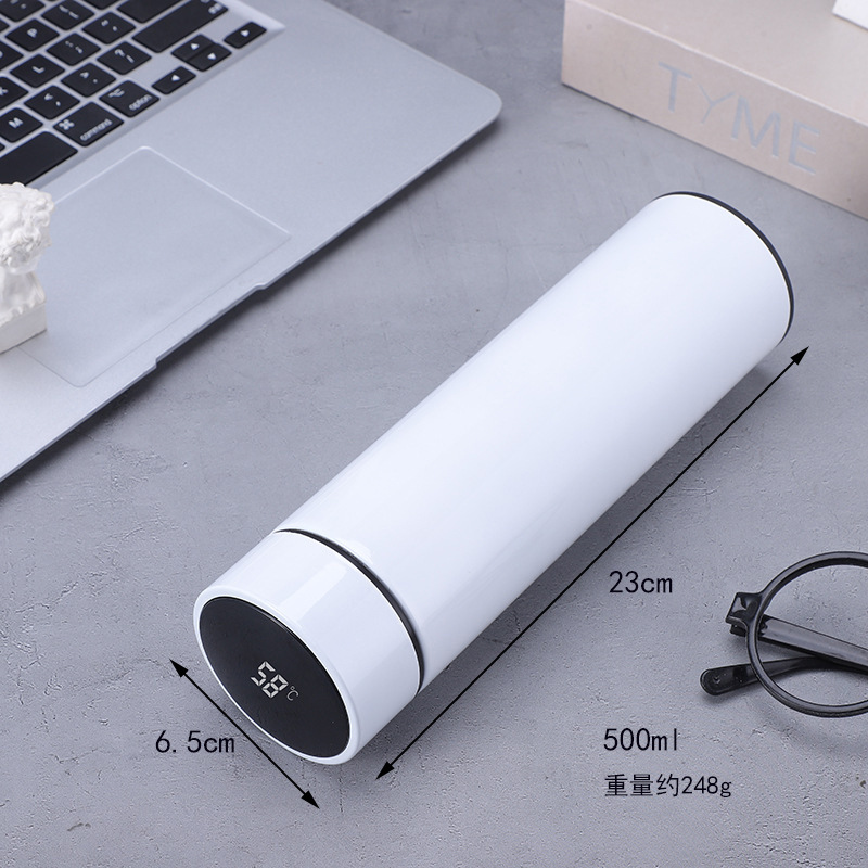 Taza de vacío LED inteligente de acero inoxidable 304, medición de temperatura, personalizada