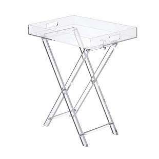 Acrylic folding table portable folding coffee table Internet celebrity Transparent Coffee Table simple bedside storage tray