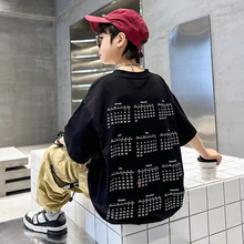 男童t恤短袖夏装2025新款儿童体恤夏季宽松洋气潮T中大童上衣