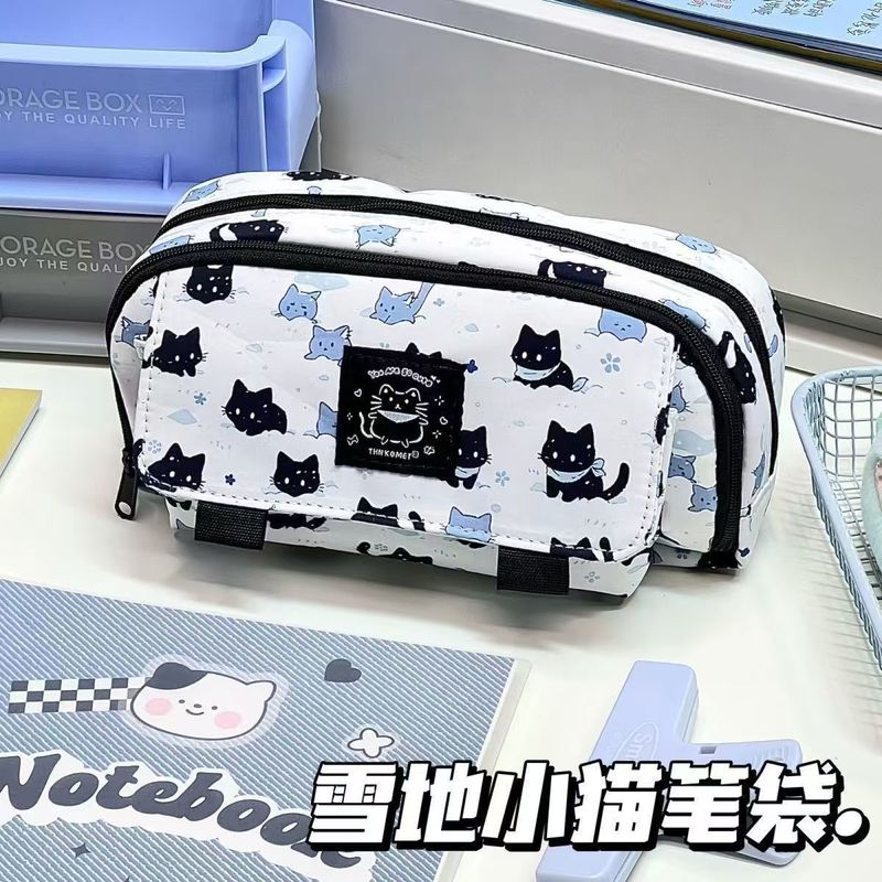 Xiaohongshuと同じかわいいカピバラフリップペンバッグ学生用大容量ニッチ高価値文具バッグ収納|undefined