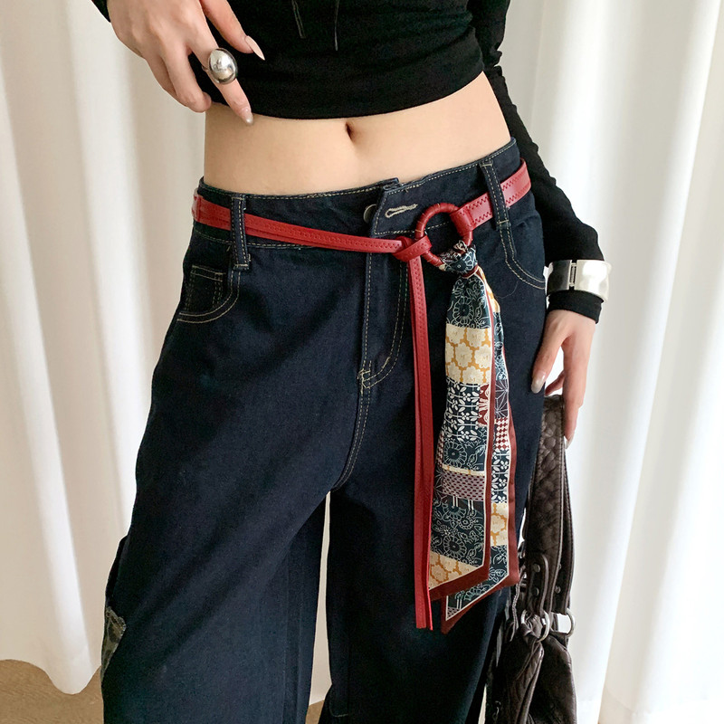 棕色腰带女款复古高级感配裙子牛仔裤带小众民族风咖啡色皮带配饰|undefined
