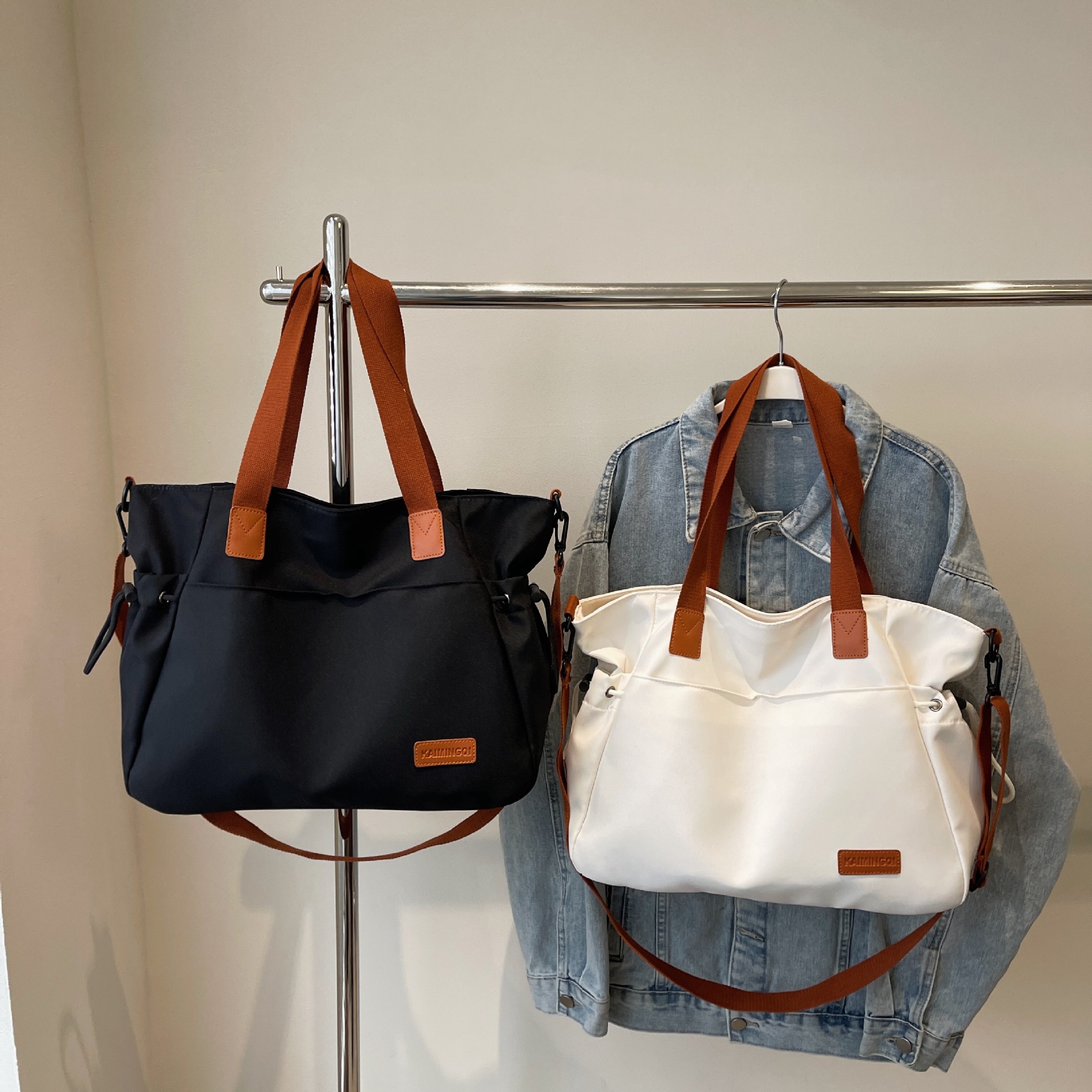 Large Canvas Tote Bag For Women, Simple Shoulder Bag For Work_voghion.com