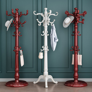 Solid Wood Coat Rack Floor Clothes Hanger European Style Clothes Hanger Clothes Rack Clothes Hanger Hanger Hall Bedroom Hotel