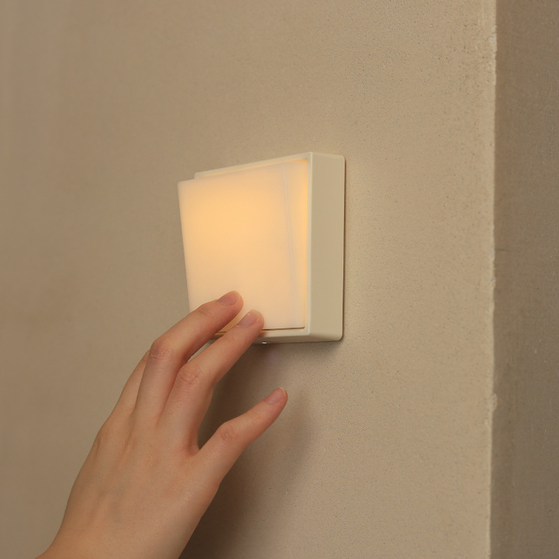 Switch lamp button type atmosphere night light wall lamp bedroom bedside lamp modern simple living room background decoration children
