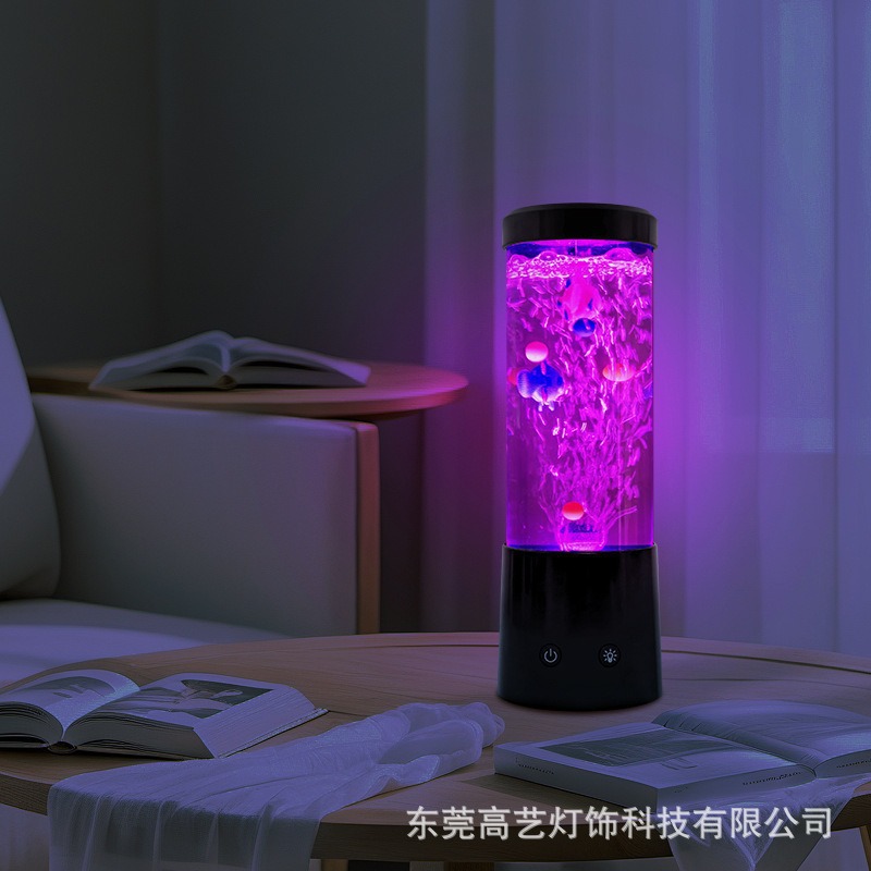 Fábrica directa LED burbuja pez luz de control remoto colorida lámpara de acuario BUBBLE FISH decoración lámpara de mesa luz de noche