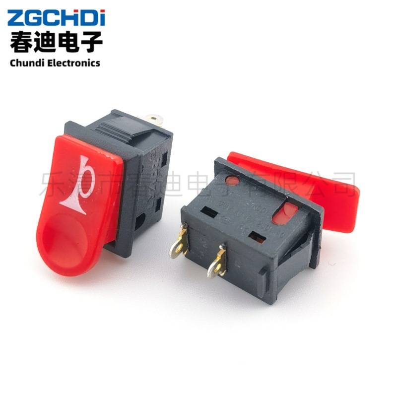 喇叭开关KCD1船型按钮15*21复位两脚电动车手把按键翘板电源开关