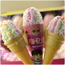 创意可爱冰淇淋冰激凌造型棉花糖甜筒雪糕杯儿童网红零食糖果批发