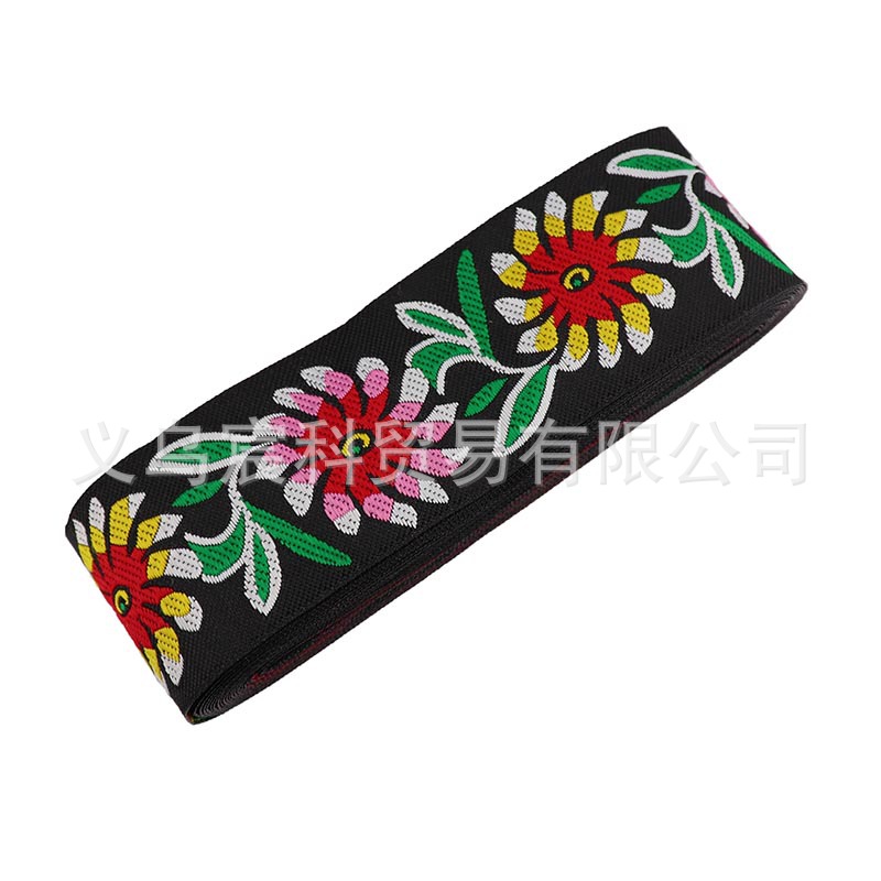 5cm gran patrón de flores de estilo étnico cinta de encaje Miao Yi accesorios de decoración de ropa cortina de tela de encaje