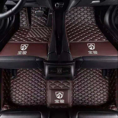 car floor mats, Baojun 310w, Modelə uyğun ayaqaltı - baojun-310-single-layer-coffee-color-with-car-logo