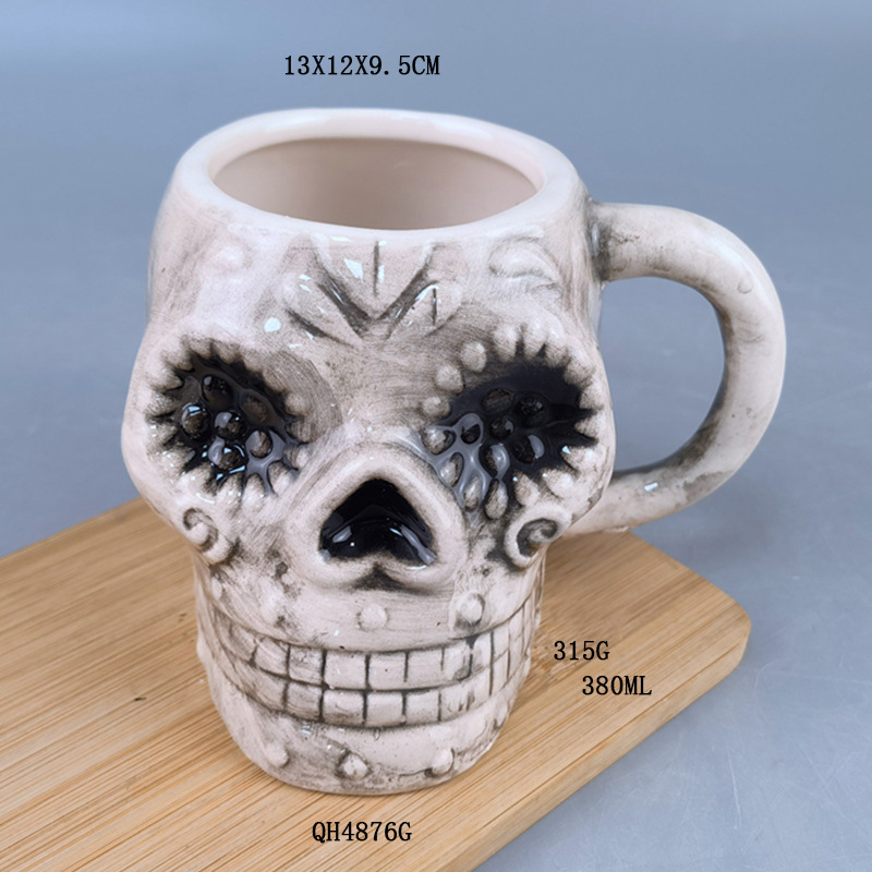 Estricta Selección de Linda calabaza taza ins estilo fantasma Festival Zombie taza naranja taza de café taza personalizada traje de cerámica