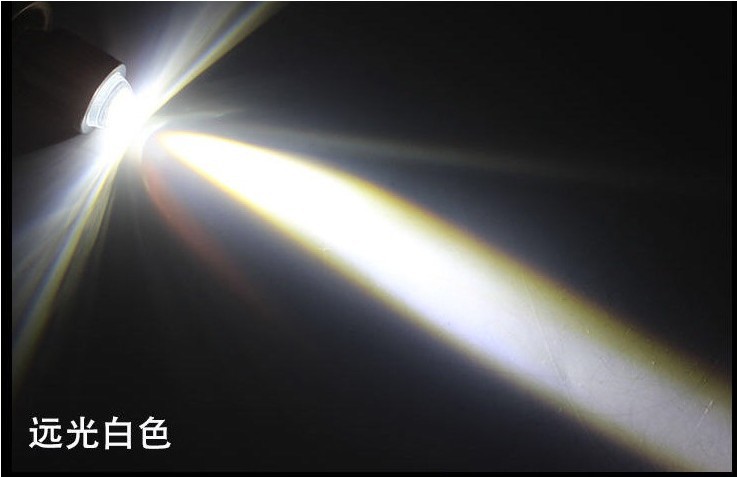 Motorcycle Headlight H4 BA20D White Yellow Dual Color
