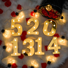Nis26个英文led字母灯求婚表白生日装饰灯16cm婚庆造型灯发光字母