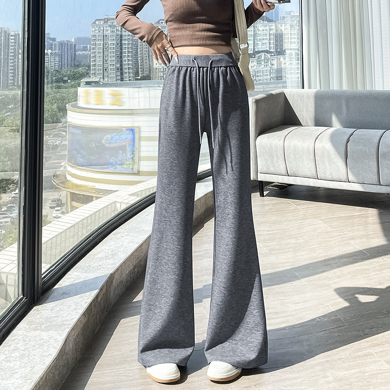 微喇运动裤女秋季2025年新款高腰显瘦马蹄裤休闲小个子喇叭阔腿裤|undefined