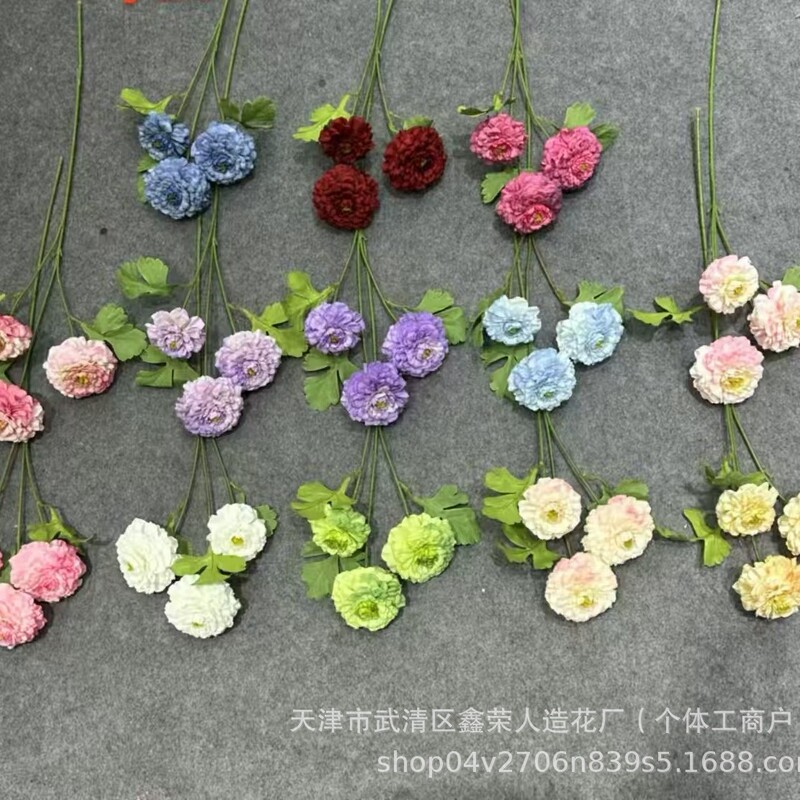 6 Dragon Carp Flowers, 3 Dragon Scale Peonies, Wedding Photography Silk Flowers, Indoor Home Decoration Artificial Flowers