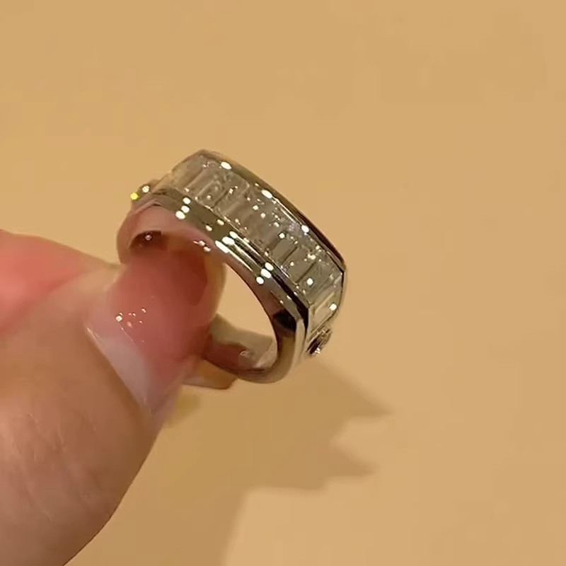 Vierkante ring met zirkonia voor dames luxe designerring_voghion.com