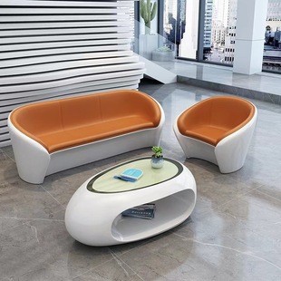 Office Commercial Sofa Coffee Table Combination Milk Tea Shop Cafe High-end Shopping Mall Reception 23 Single Simple Sofa