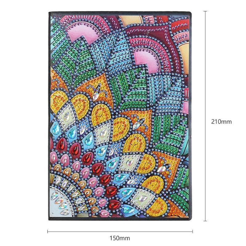 Cuaderno de dibujo de diamantes transfronterizos 5d punto diámetro pintura pegatinas de sexo opuesto mariposa DIY manual cuaderno de notas de cristal