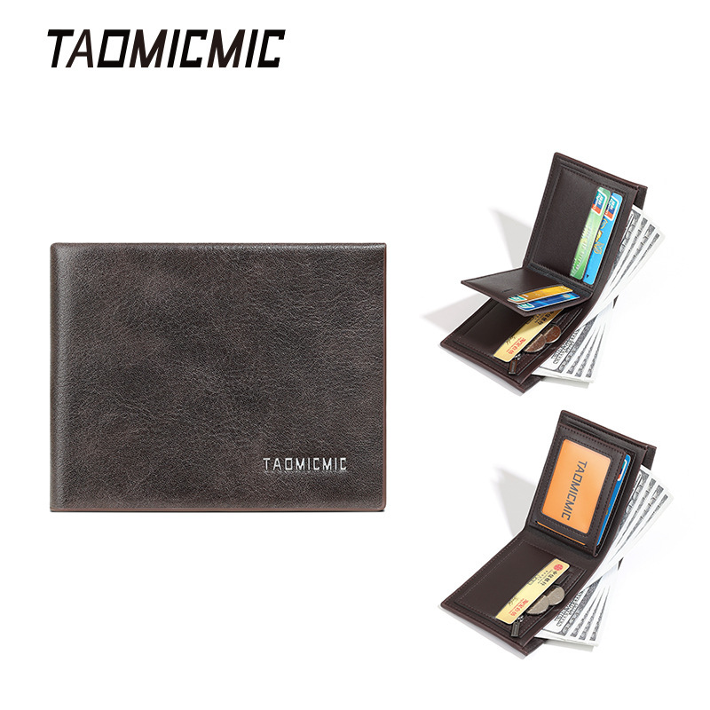 クロスボーダーショートメンズ財布レトロレザー大容量カジュアルドル革クリップカードバッグ一体卸売wallet|undefined