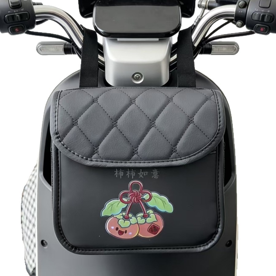 Bolsa de almacenamiento colgante delantera del vehículo de batería para almacenar artefactos de la bicicleta eléctrica nueva bolsa de almacenamiento impermeable a prueba de agua, protección solar y resistencia al desgaste