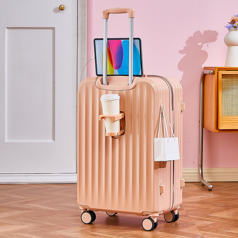 Nueva maleta multifuncional de explosión de fuego con ruedas universales de 20 pulgadas de alto valor de cara, caja de tracción de contraseña de embarque, maleta de cuero