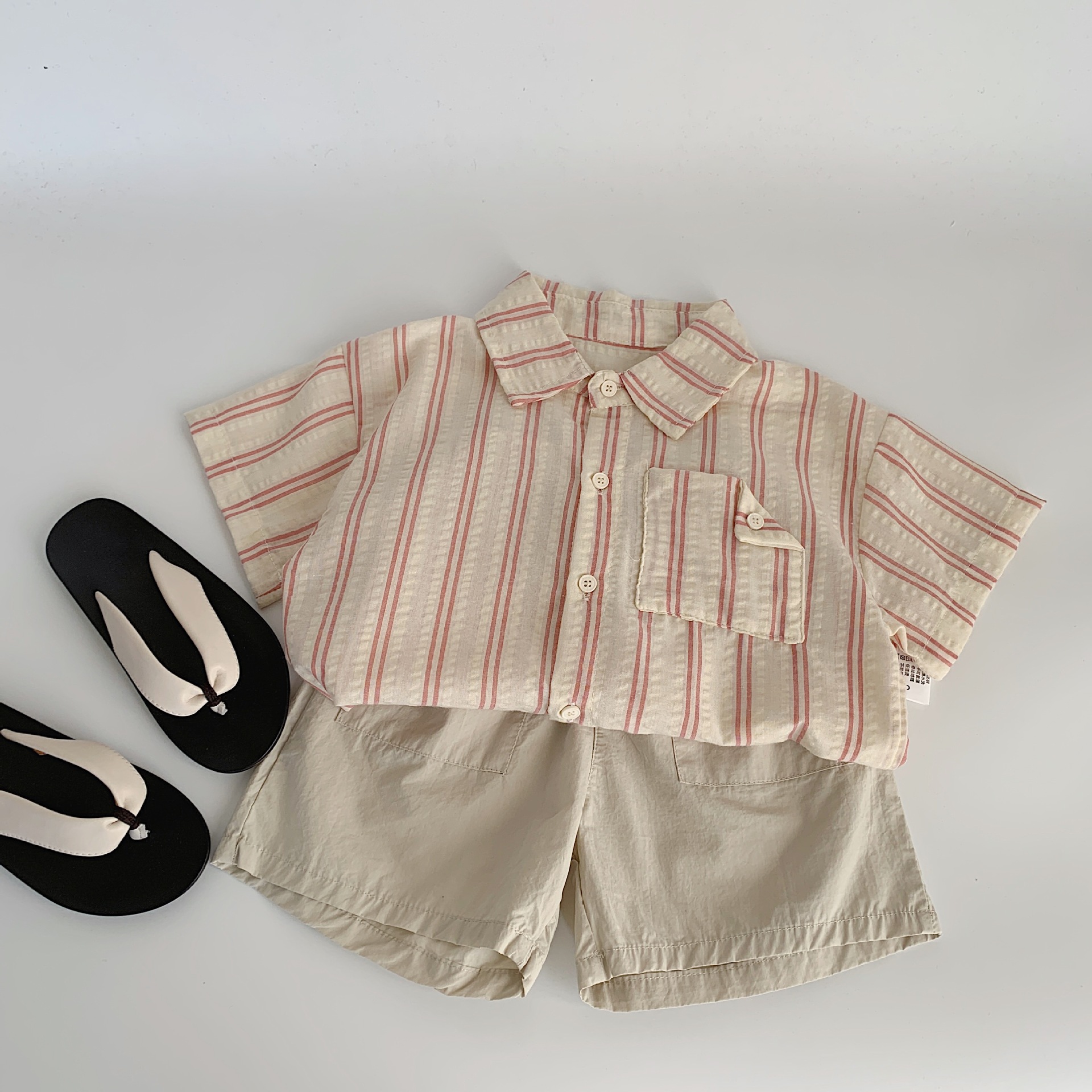 [Precio especial diario de 36.99 RMB] Mai Bao set infantil de verano de 2025 coreano para niños, niñas y niños, set de dos piezas