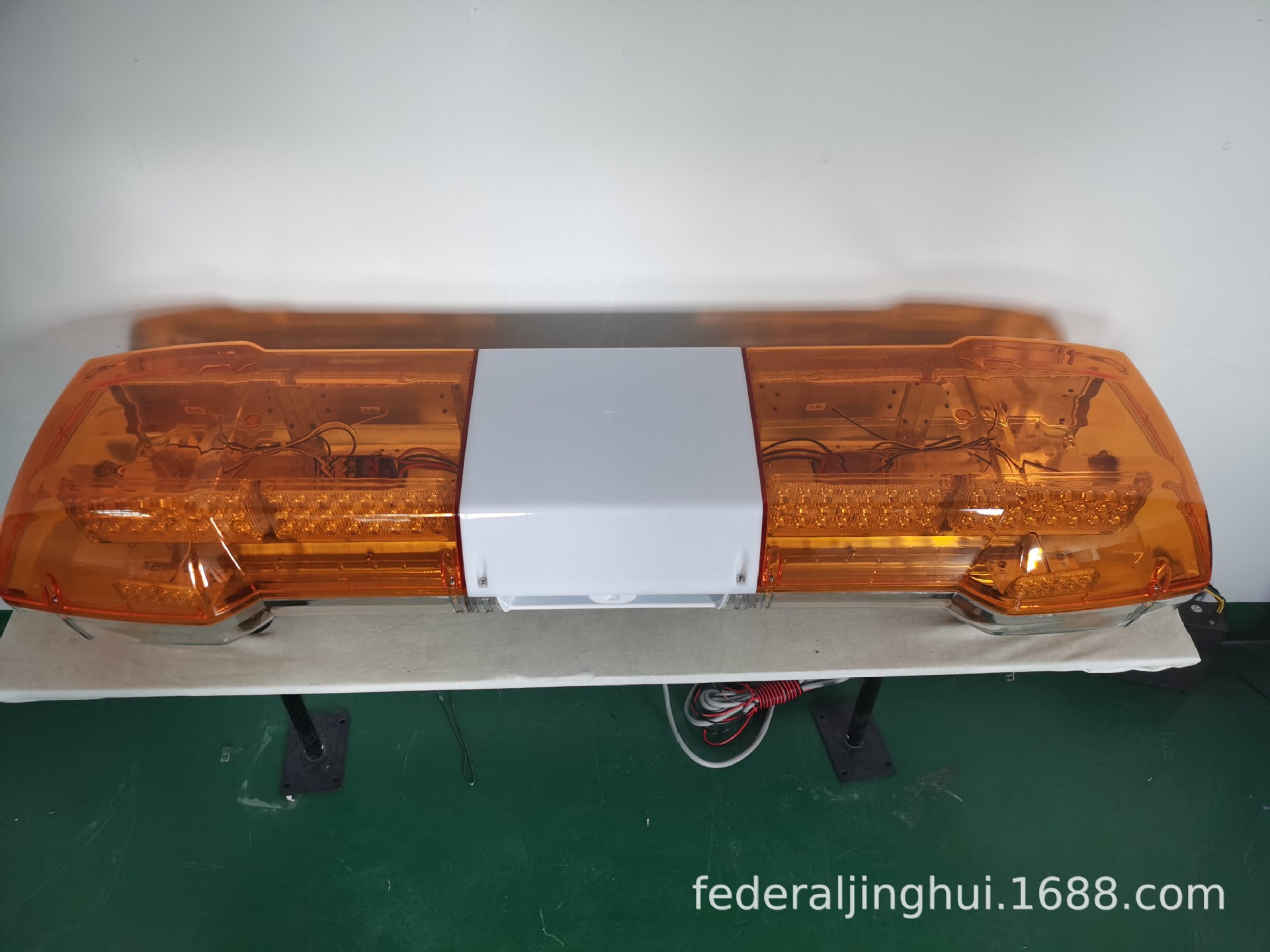 Source LED Long Row Warning Light Strobe Light 1.48m Signal Light 6000B+Dual Horns+Siren 9400E