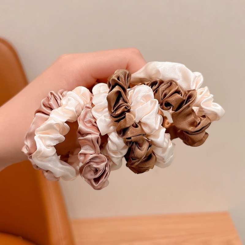 Niños coreanos de alta elasticidad y duradera anillo de pelo de intestino delgado 2024 nuevo estilo de niña simple atar el cabello de banda de goma