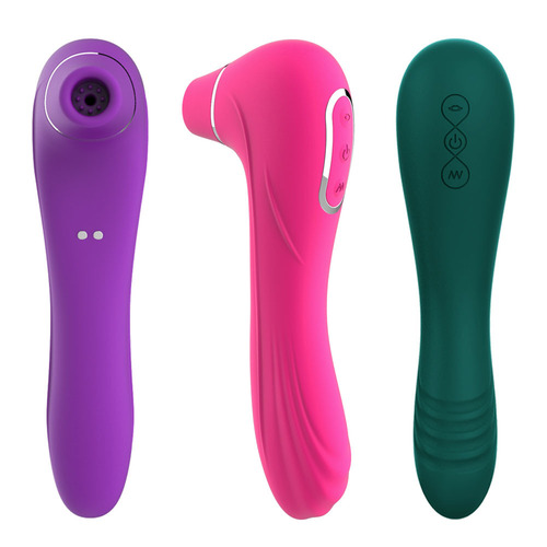 Second Tide Vibrator 10 Frequency Sucking Vibration Double-ended Female Honey Bean Stimulating Masturbation Device Sex Toys Wholesale Delivery